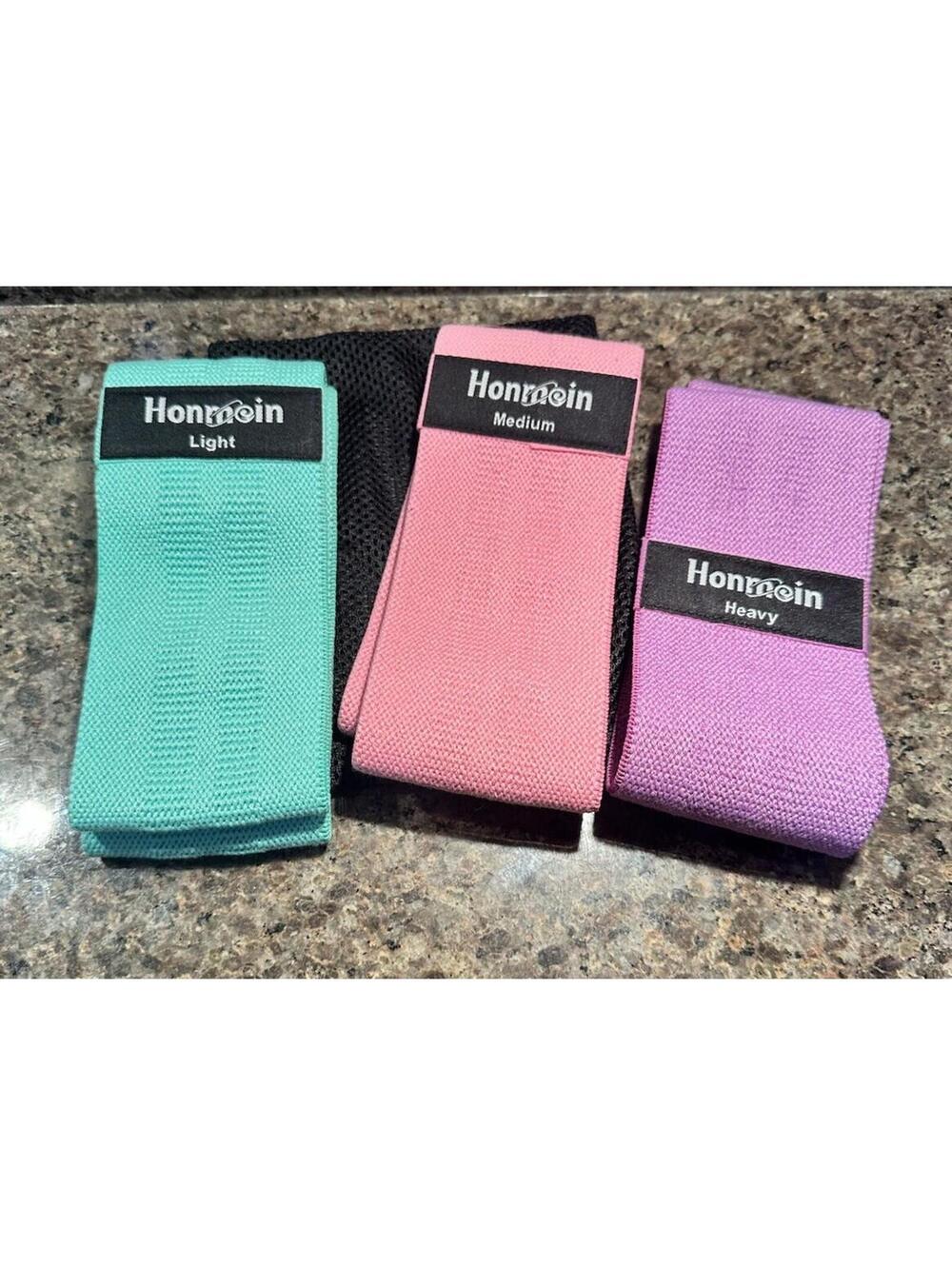 Honmein Female Resistance Bands 3 Pack Set-Workout Program Exercise